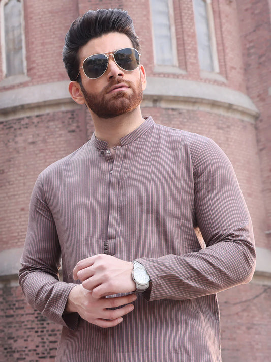 Brown Cotton Kurta
