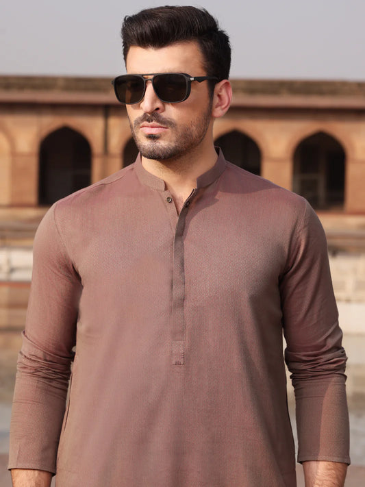 Brown Cotton Kurta
