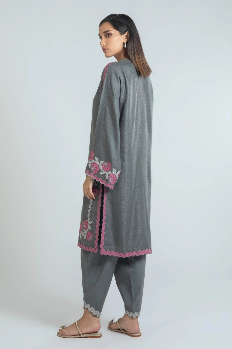 Grey Pink Kurta