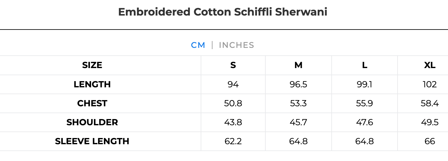 Sherwani - Brown - Embroidered Shiffli Cotton