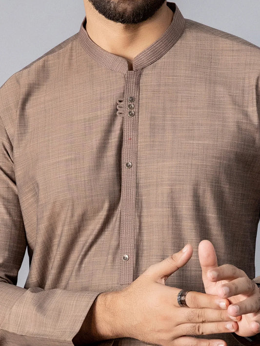 Light Brown Blended Kurta
