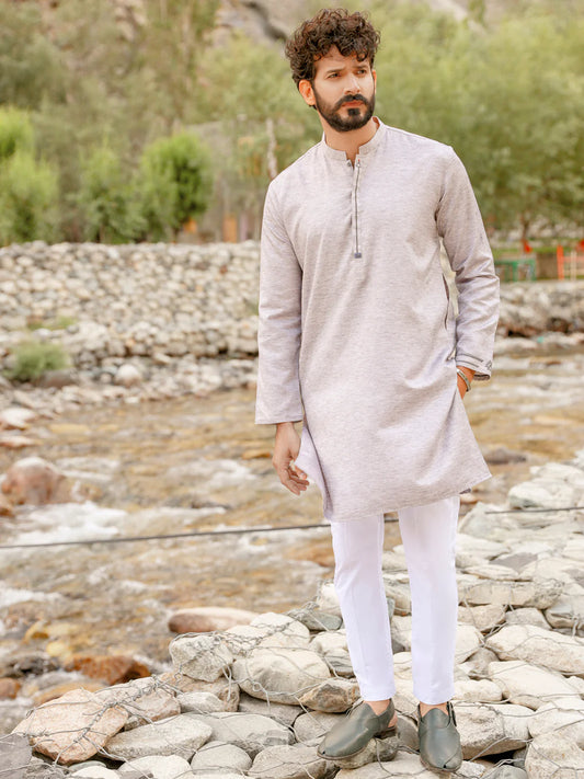 Light Purple Blended Kurta