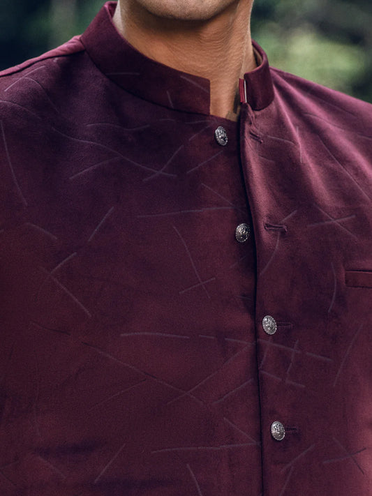 Maroon Velvet Waistcoat