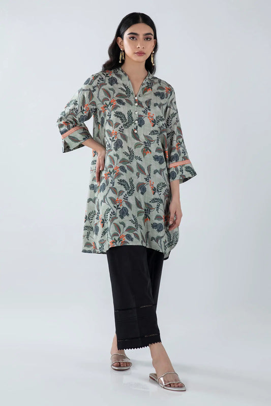 Green Floral Kurta
