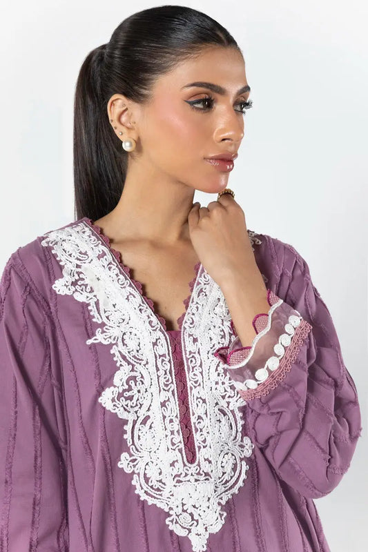 Purple Brochia Kurta