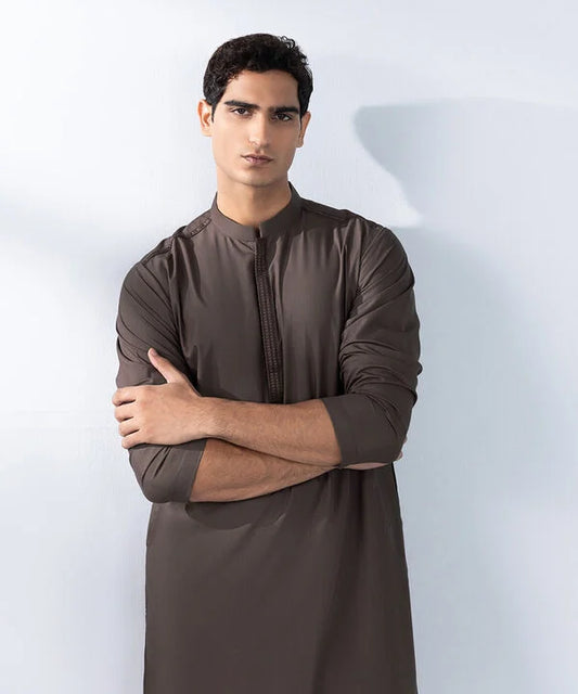 Regular Fit Embroidered Wash & Wear Kurta