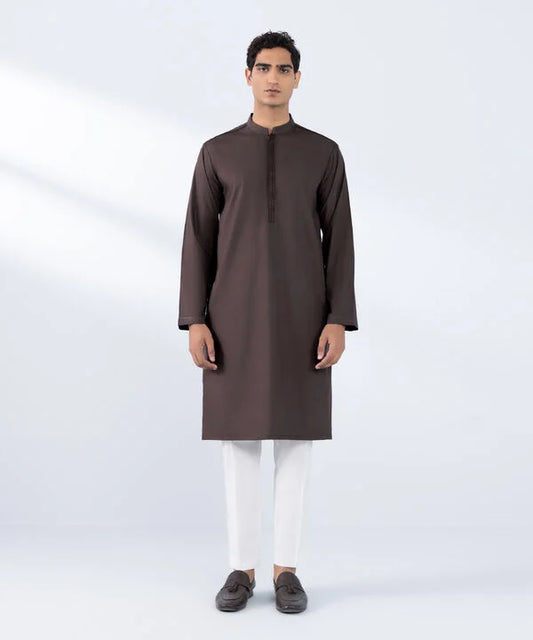 Regular Fit Embroidered Wash & Wear Kurta