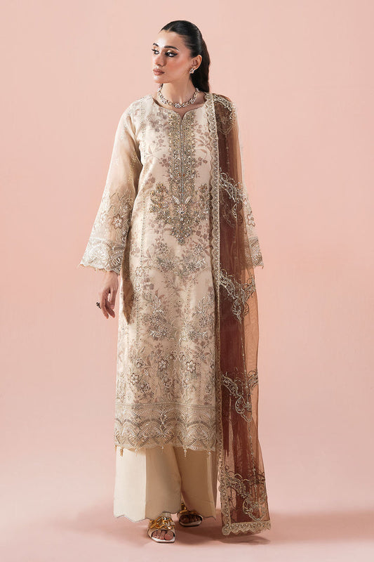 Zuleikha - Organza Embroidered Suit - 3PC
