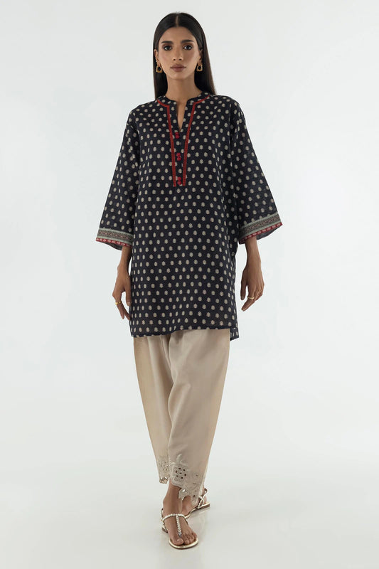 Maha-Basic Printed Shirt Khaddar Kurta