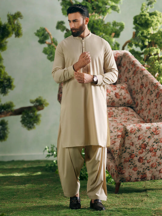 Beige Kameez Shalwar