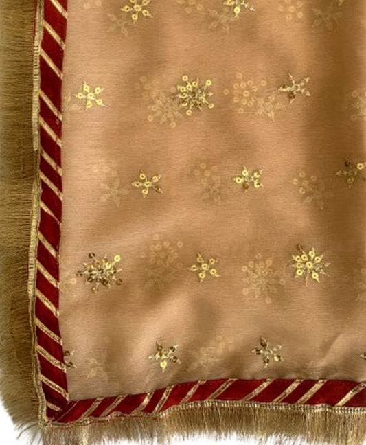 Banno_ Beige _ Crinkle Chiffon _dupatta