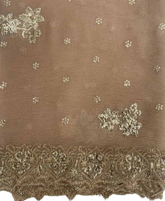 Chambeeli_ Beige_ Crinkle Chiffon _dupatta