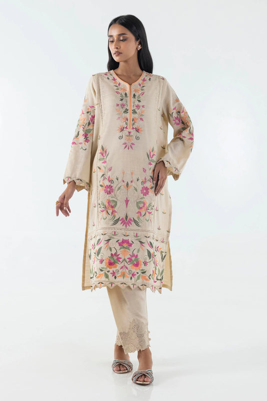 Freya -Fawn Embroidered Shirt