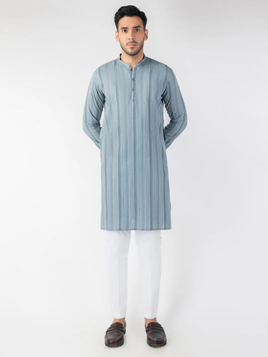 Gray Blended Kurta