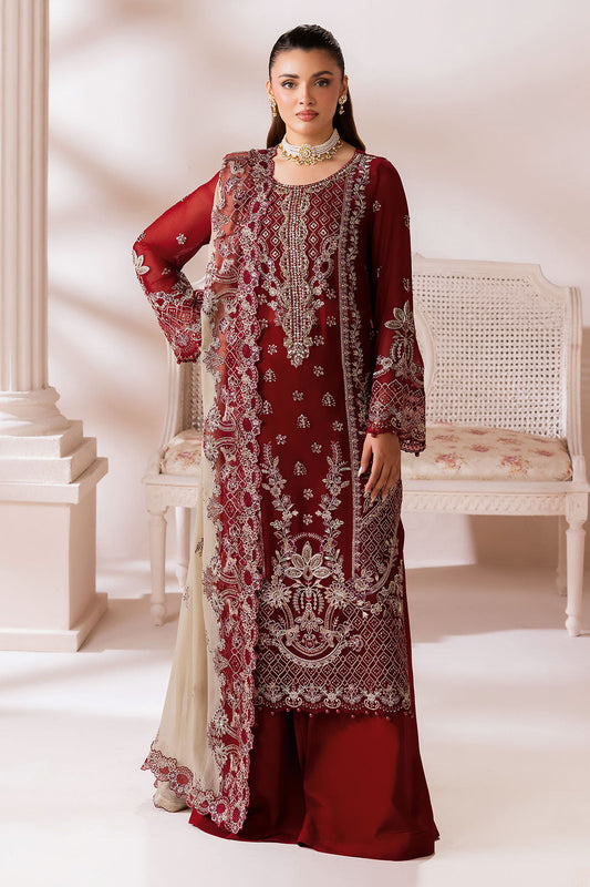 Hoor - Chiffon Embroidered Suit -3PC