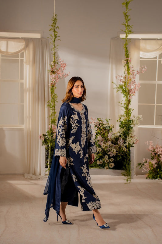 Khwaab-Pure Raw Silk-3 piece suit