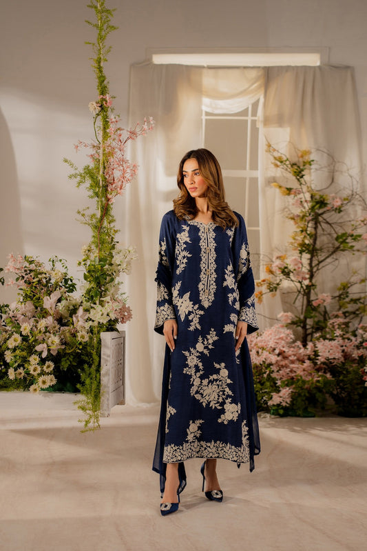 Khwaab-Pure Raw Silk-3 piece suit