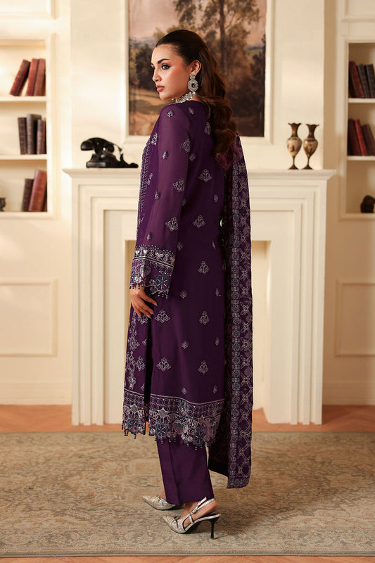 Minhal - Chiffon Embroidered Suit - 3PC