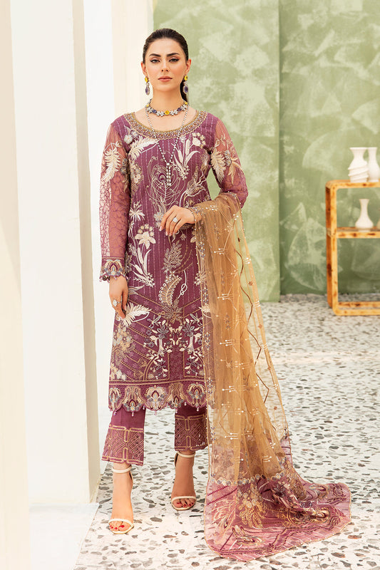 Mirha - Embroidered Organza Suit - 3PC