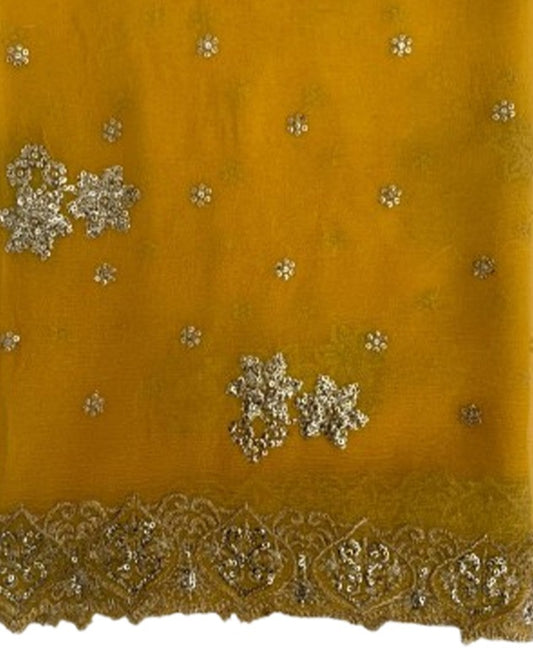 Chambeeli_ Mustard _ Crinkle Chiffon _dupatta