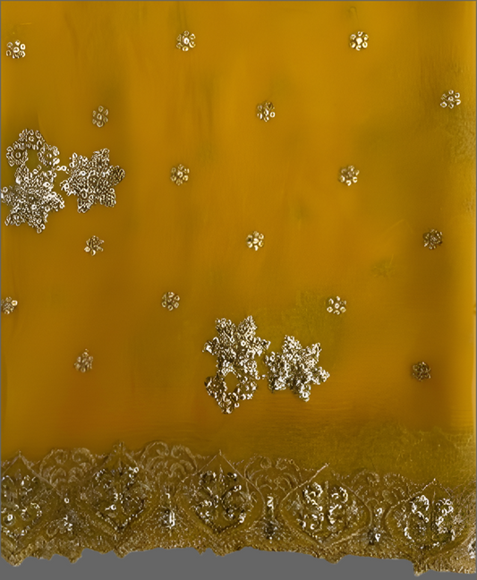 Chambeeli_ Mustard _ Crinkle Chiffon _dupatta