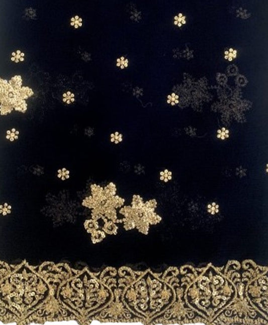 Chambeeli_ Navy_ Crinkle Chiffon _dupatta