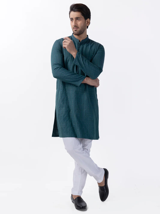 Plain Green Kurta