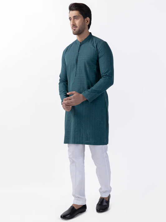 Plain Green Kurta