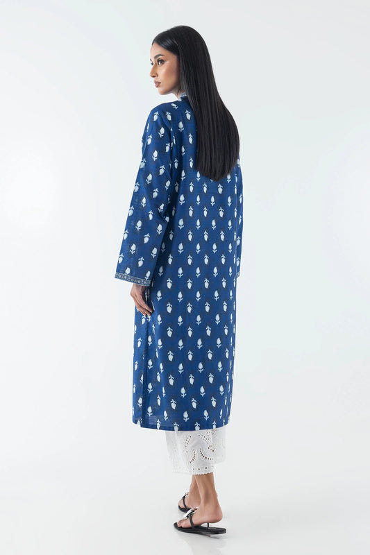 Wafa-Basic Printed Khaddar Shirt