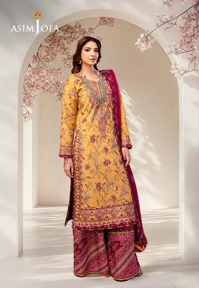 Sama -Embroidered Lawn - 3 Pcs
