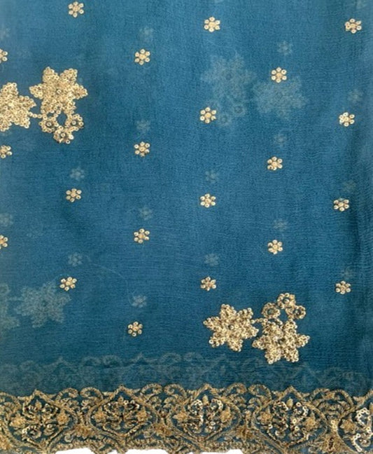 Chambeeli_ Sky Blue _ Crinkle Chiffon _dupatta