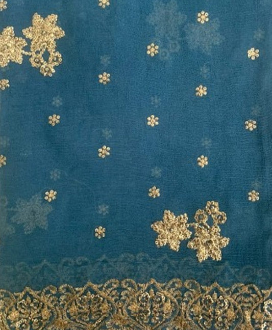 Chambeeli_ Sky Blue _ Crinkle Chiffon _dupatta