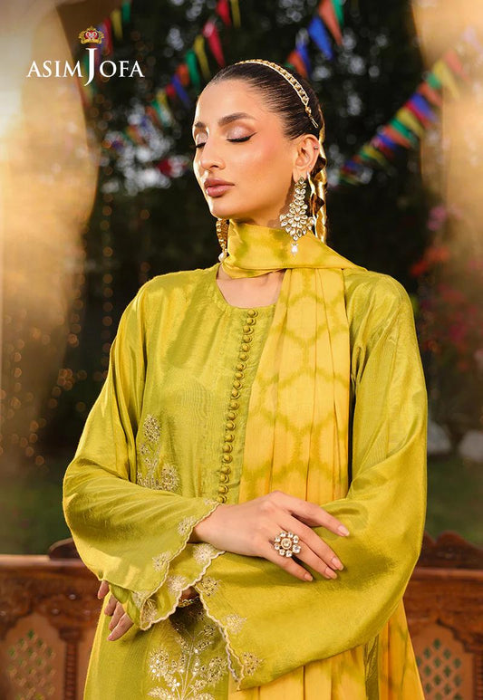 Mehro- Raw Silk Suit - Farshi Shalwar