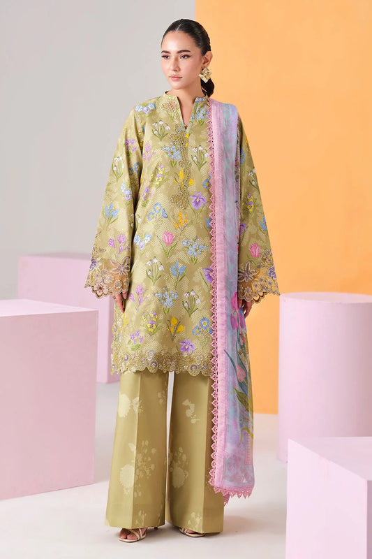 Zari- Lawn Digital Printed Suit -3PC
