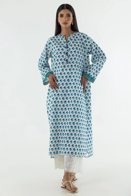 Zeenat-Basic Printed Khaddar Shirt