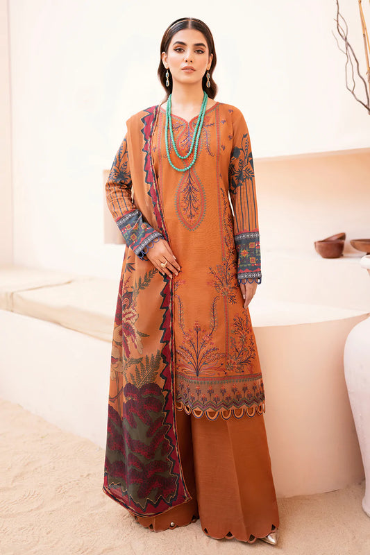 Orange Khaddar- 3 Piece Suite