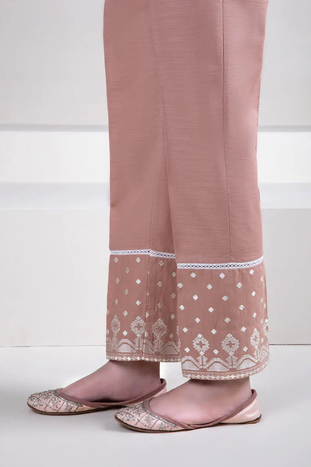 Pink Khaddar Trouser