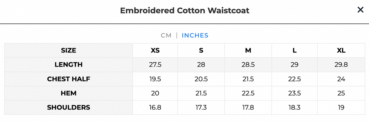 Black Embroidered Waistcoat