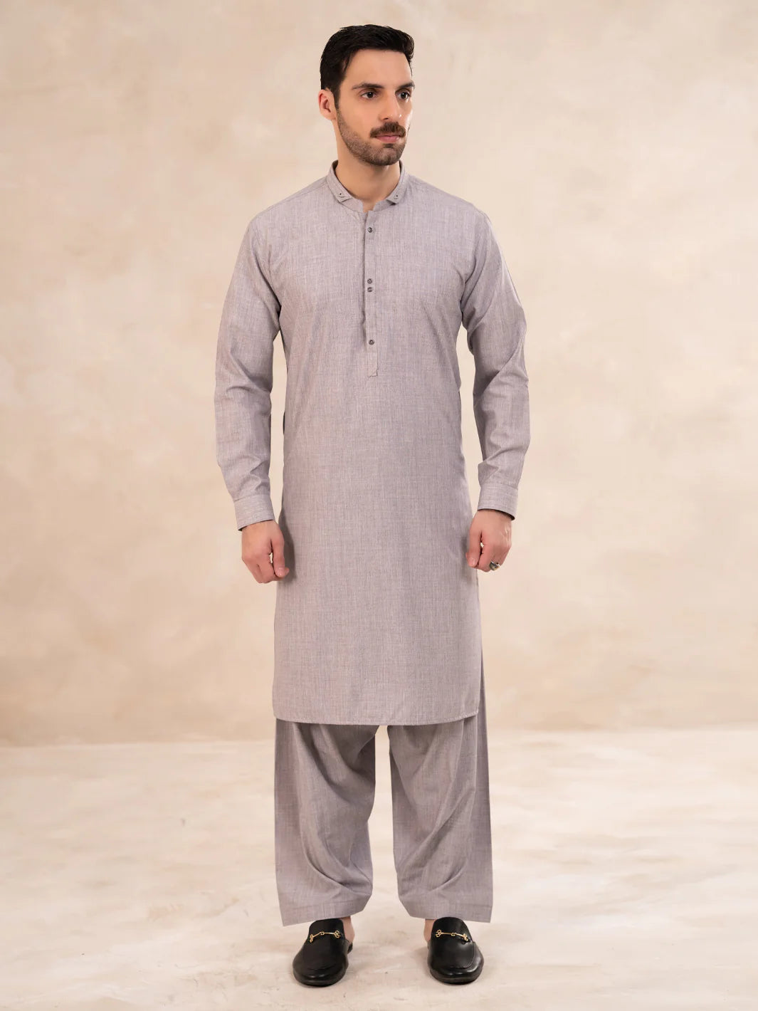 Ash Grey Kameez Shalwar