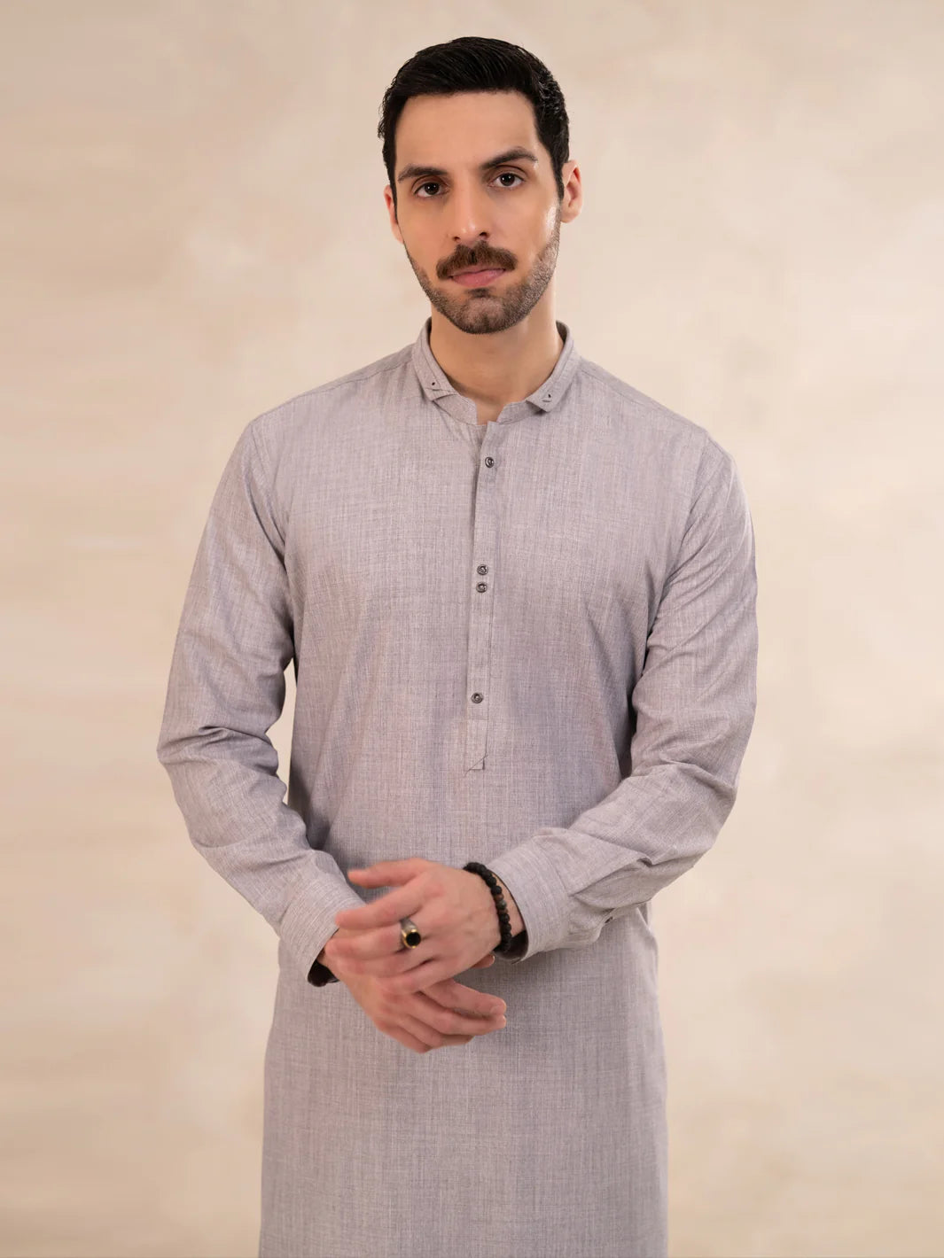 Ash Grey Kameez Shalwar