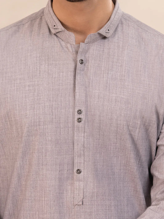 Ash Grey Kameez Shalwar
