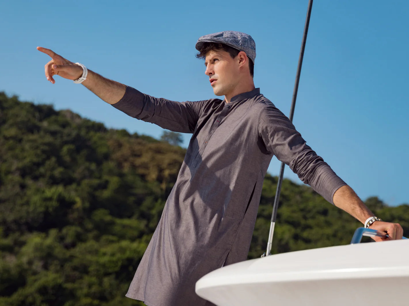 Basic Grey Cotton Kurta