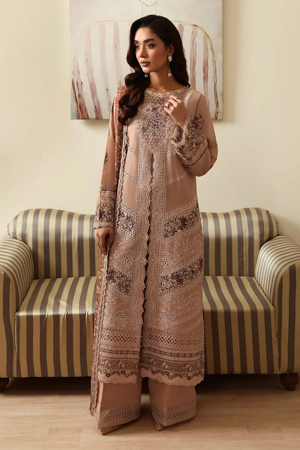 Beena- Embroidered Lawn Suit -3PC