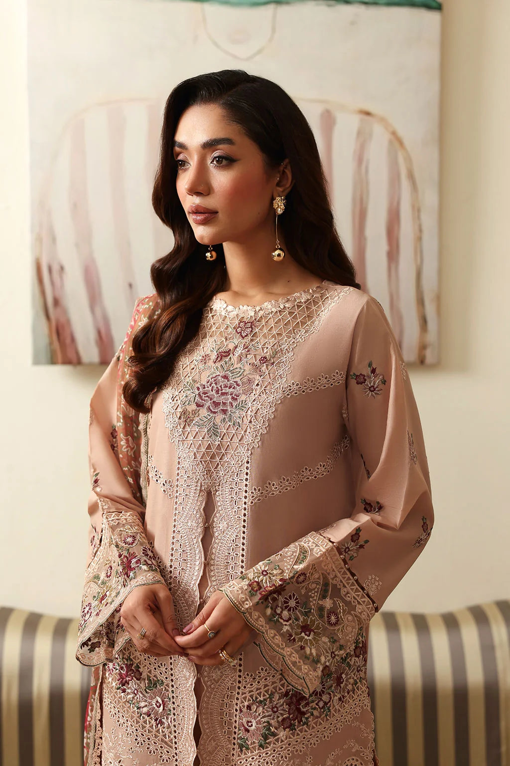 Beena- Embroidered Lawn Suit -3PC