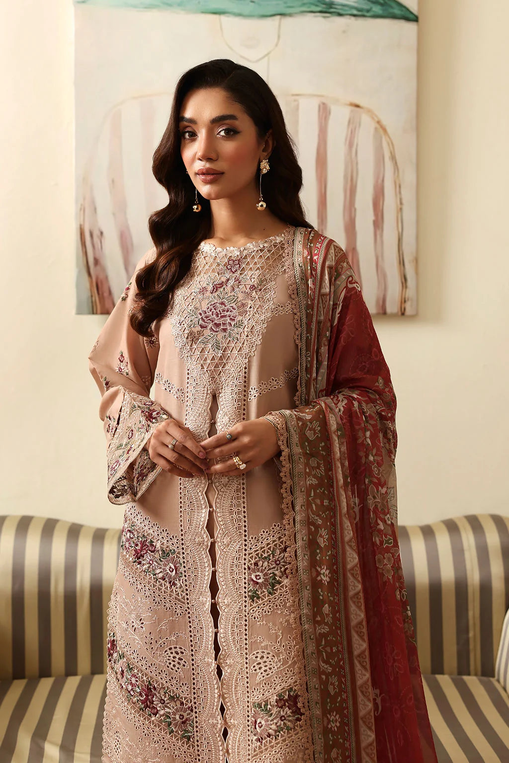 Beena- Embroidered Lawn Suit -3PC