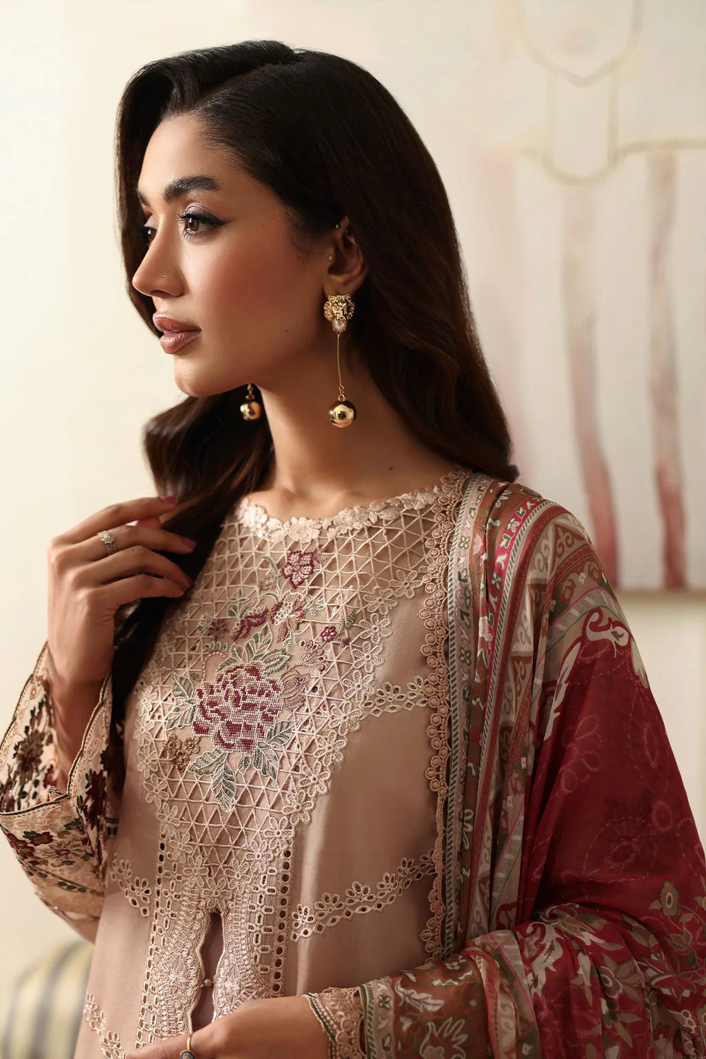 Beena- Embroidered Lawn Suit -3PC