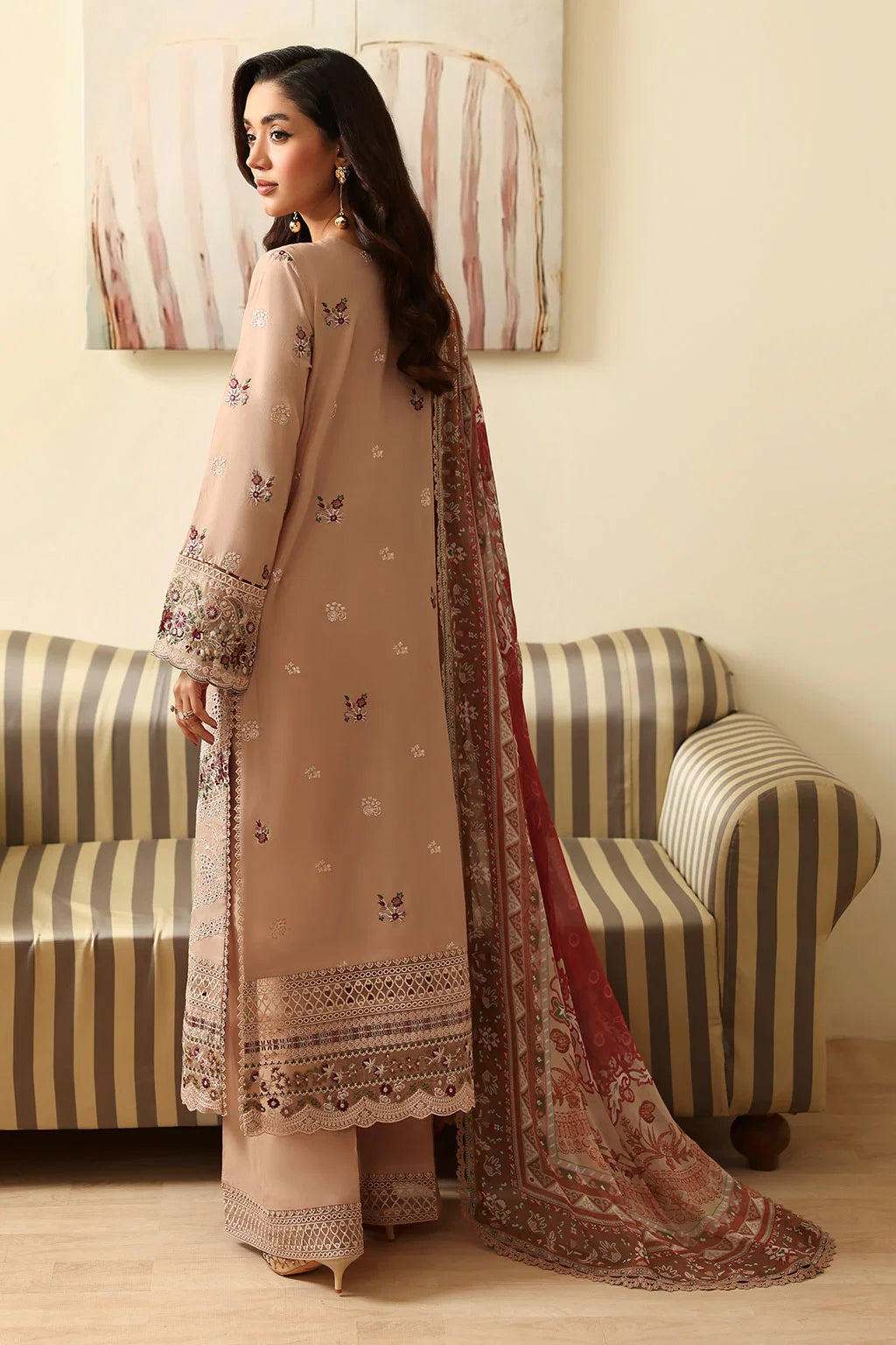 Beena- Embroidered Lawn Suit -3PC