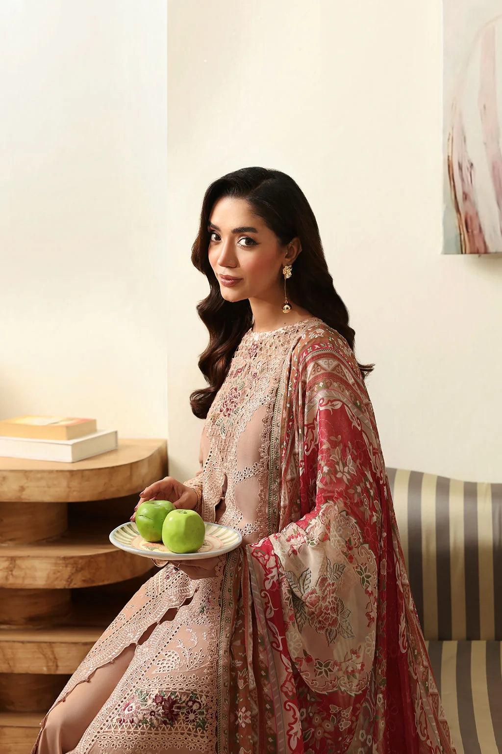 Beena- Embroidered Lawn Suit -3PC