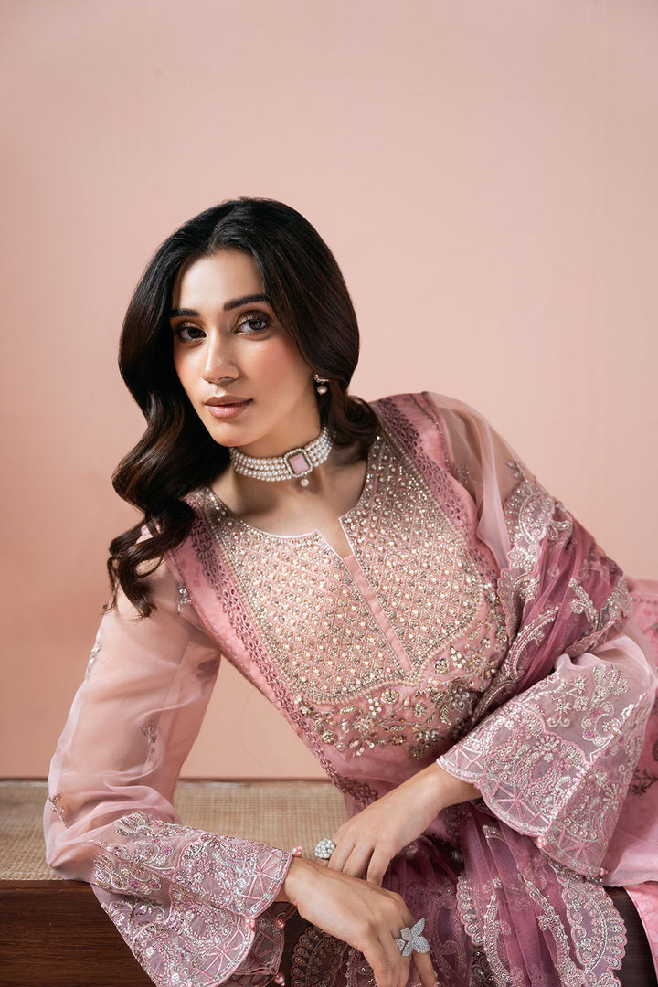 Jasmine - Organza Embroidered Suit - 3PC
