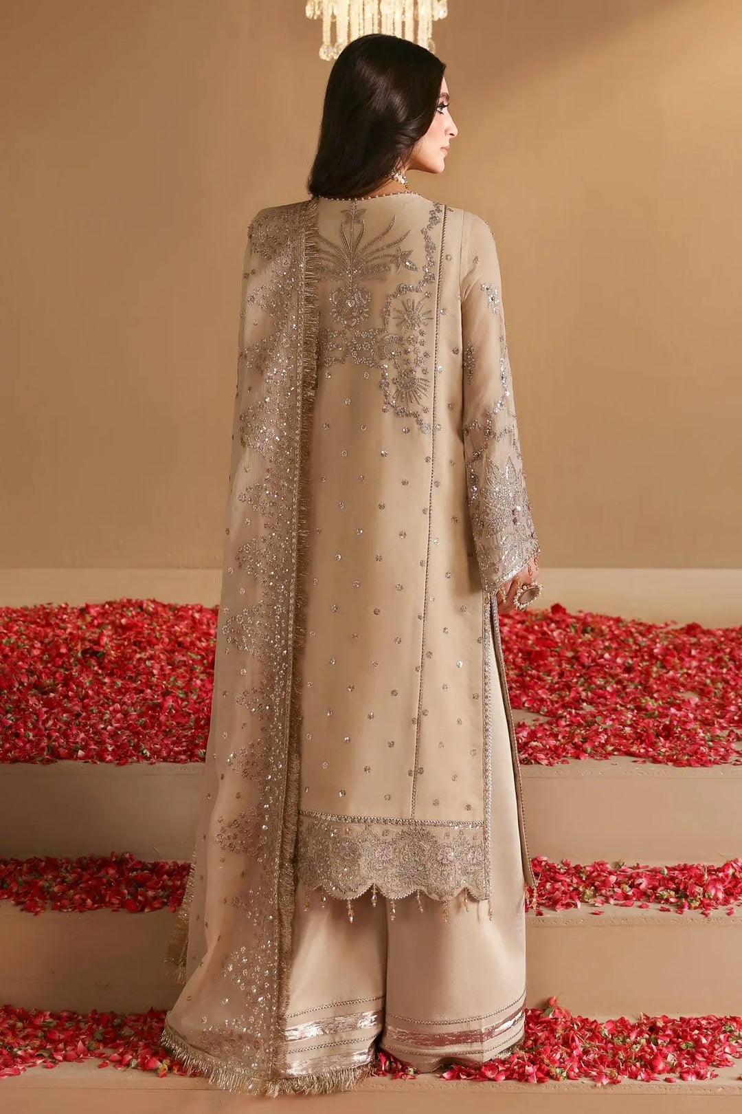 Kiran- Embroidered Chiffon Suit- 3 PC